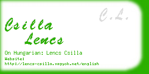 csilla lencs business card